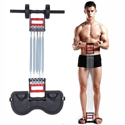 Spring Chest Expander Resistance Trainer | Upper Body Workout Equipment